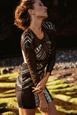 Dress Athena Net Long Sleeves