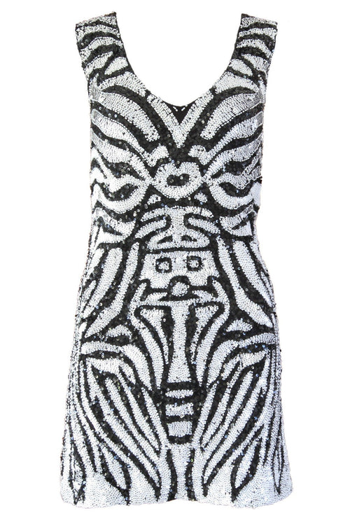 Dress Zebra Black