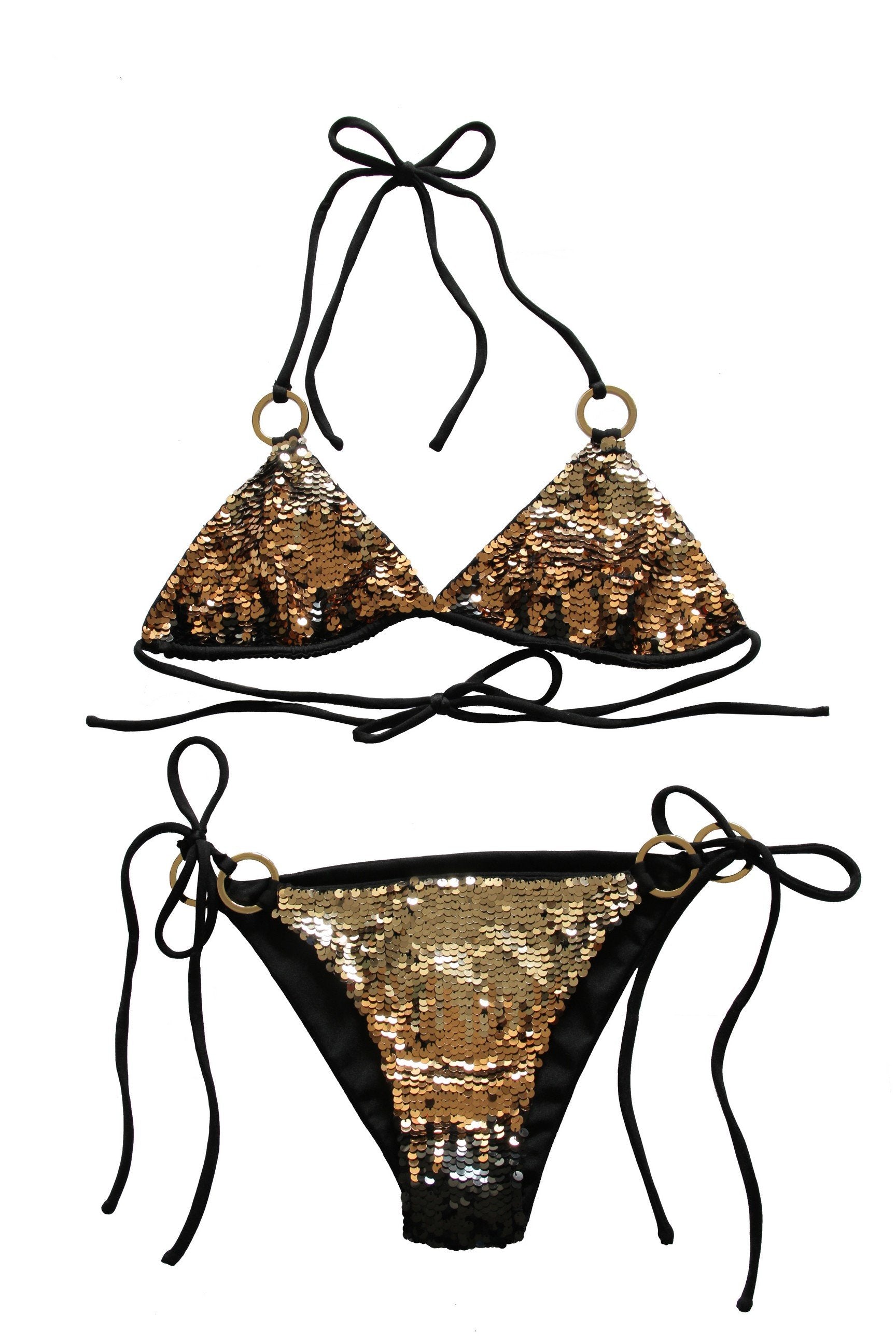 Bikini Ombre Ring Black-Gold