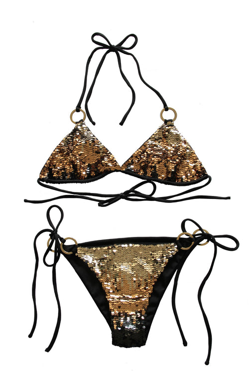 Bikini Ombre Ring Black-Gold