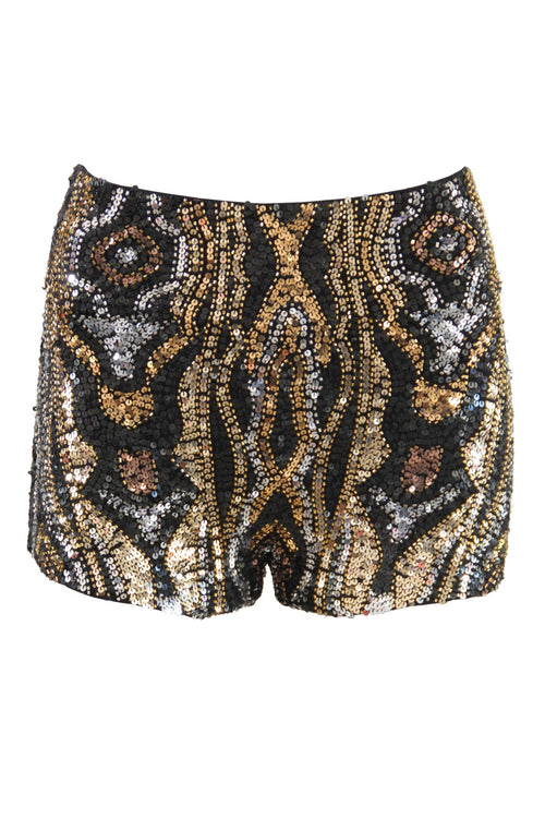 Shorts Black animal print