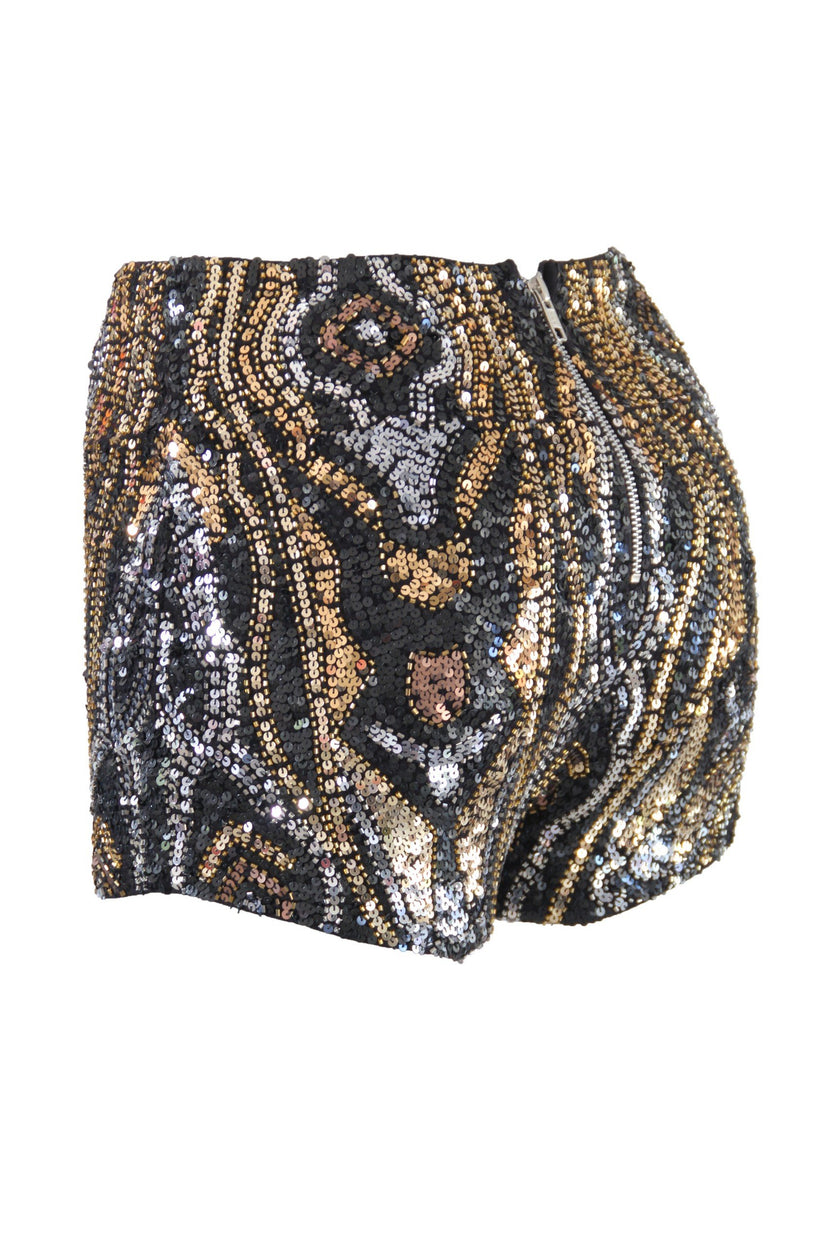 Shorts Black animal print