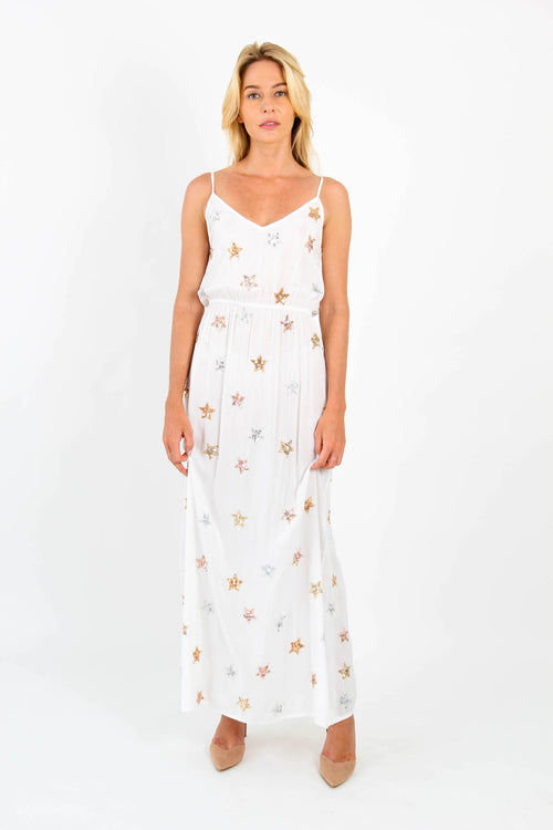 Dress Long Stars White