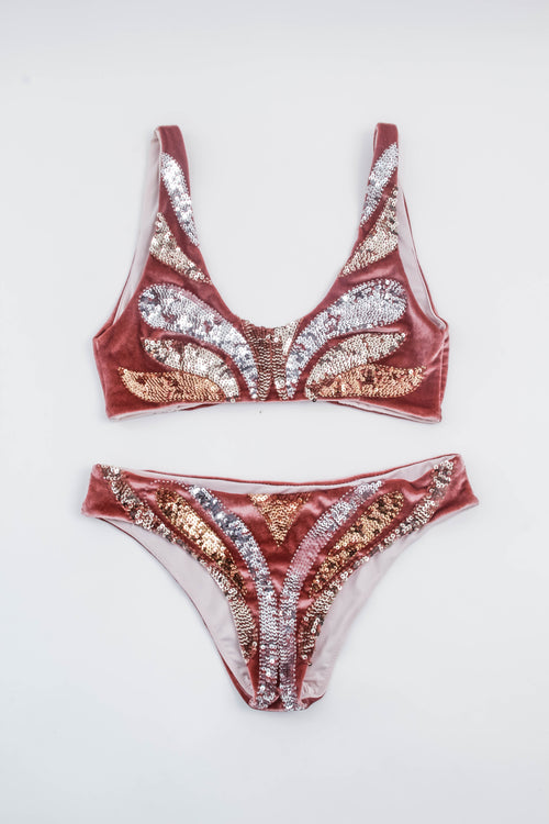 Bikini Paisley Dusty Rose