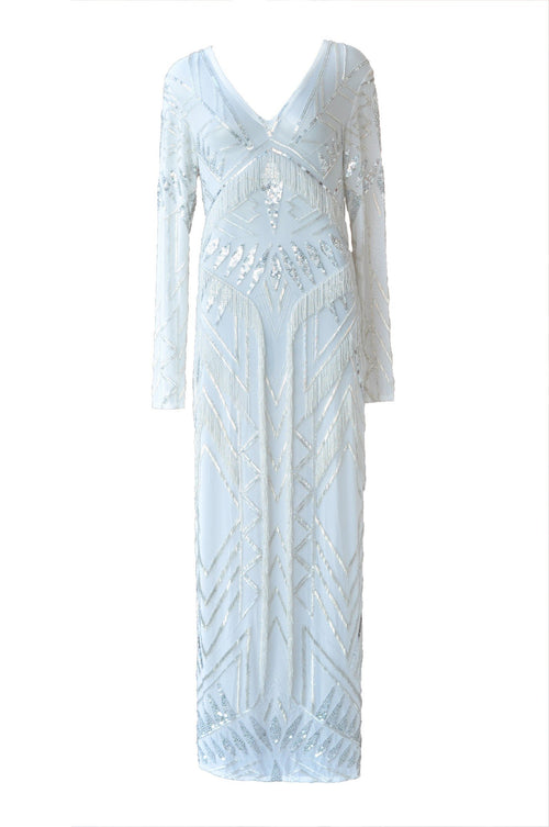 Long Dress Calypso Net Off-White